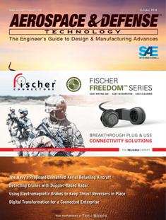 Aerospace & Defense Technology 2018-07 - October 2018 | TRUE PDF | Bimestrale | Professionisti | Progettazione | Aerei | Meccanica | Tecnologia
In 2014 Defense Tech Briefs and Aerospace Engineering came together to create Aerospace & Defense Technology, mailed as a polybagged supplement to NASA Tech Briefs. Engineers and marketers quickly embraced the new publication — making it #1!
Now we are taking the next giant leap as Aerospace & Defense Technology becomes a stand-alone magazine, targeted to over 70,000 decision-makers who design/develop products for aerospace and defense applications.
Our Product Offerings include:
- Seven stand-alone issues of Aerospace & Defense Technology including a special May issue dedicated to unmanned technology.
- An integrated tool box to reach the defense/commercial/military aerospace design engineer through print, digital, e-mail, Webinars and Tech Talks, and social media.
- A dedicated RF and microwave technology section in each issue, covering wireless, power, test, materials, and more.