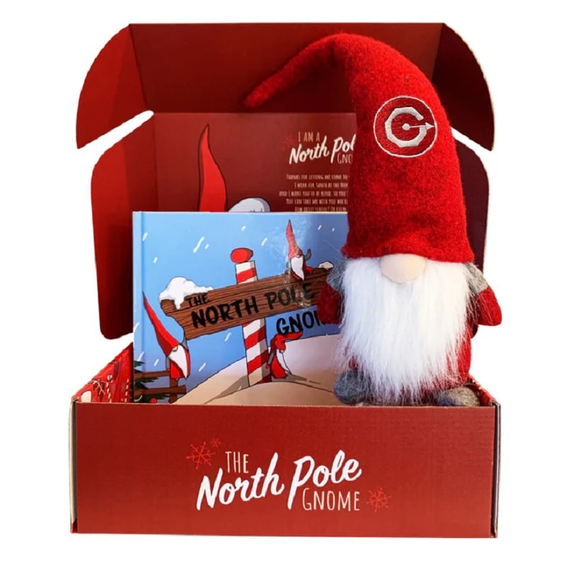 the north pole gnome book and plush set