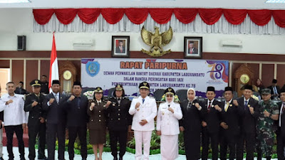 Dandim 0209/LB Hadiri Rapat Paripurna Dalam Rangka Hari Jadi Ke-78 Pemkab Labuhanbatu
