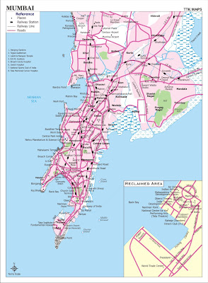 Map of Mumbai aka Bombay