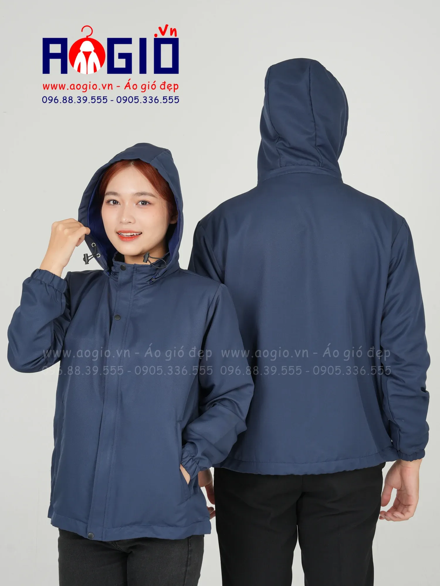Áo Gió May Sẵn Màu Tím Than