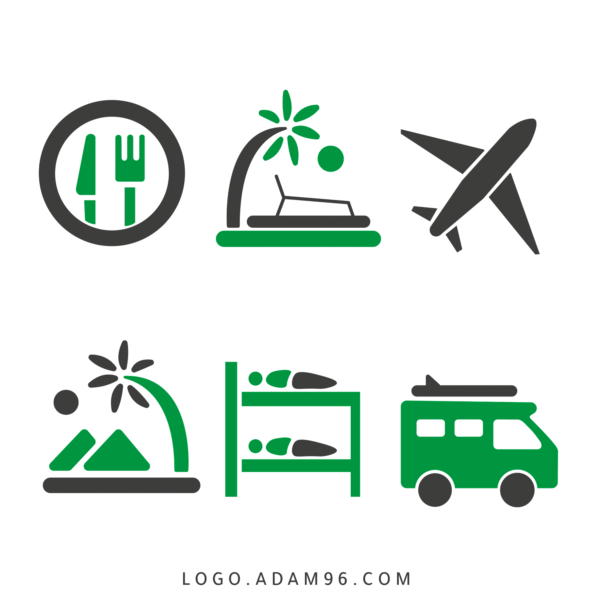 Download Travel And Tourism Icons Vector PNG - SVG - PDF - AI