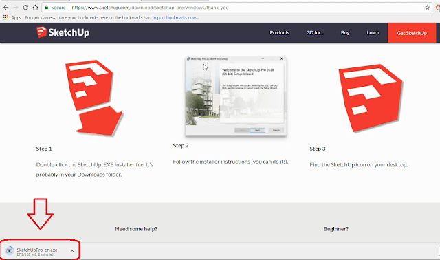 urutan penginstalan sketchup 2018