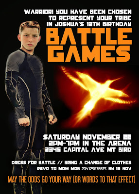 Hunger Games-ish Personalized Invitation with photo