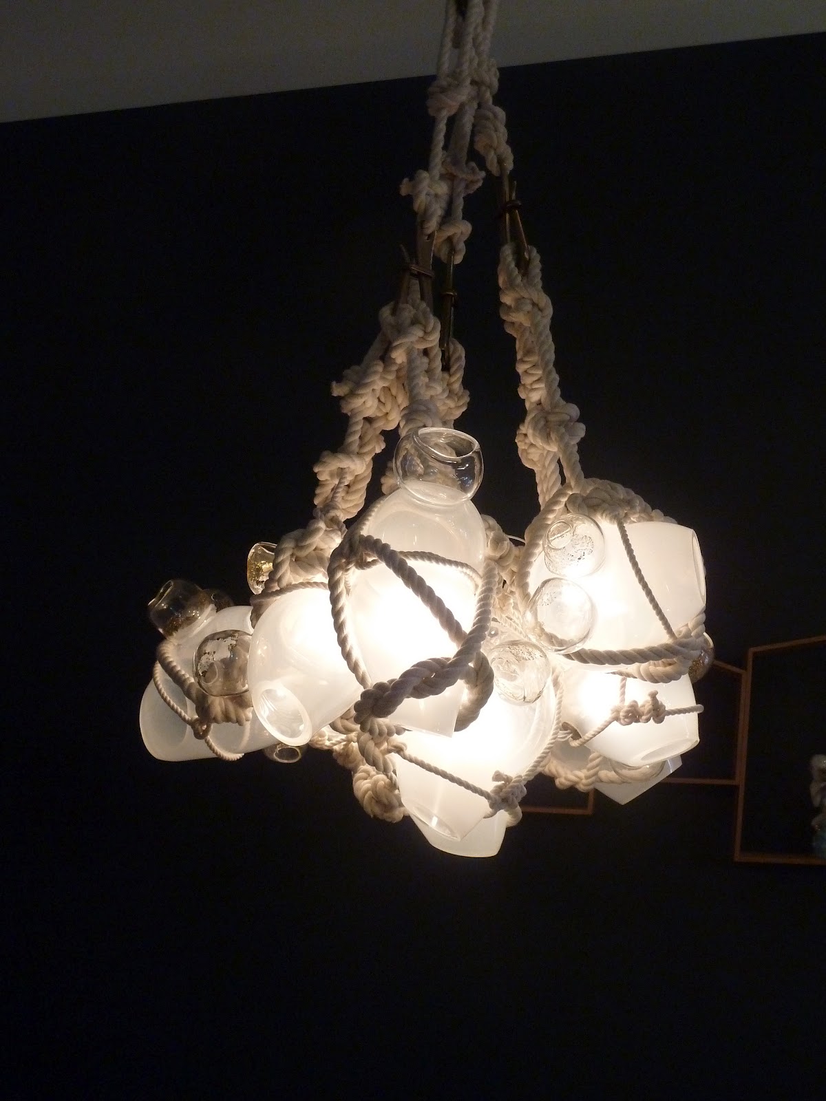 Amazing light fixture - all hand made in Brooklyn of blown glass and ...
