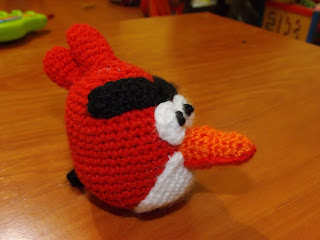 Angry bird rojo de ganchillo o crochet