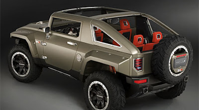 back side view Hummer HX Concept Wallpaper