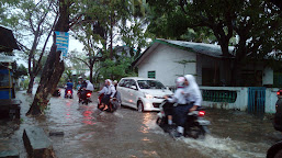 Hujan Dan Angin Landa Selayar, Sejumlah Ruas Jalan Tergenang