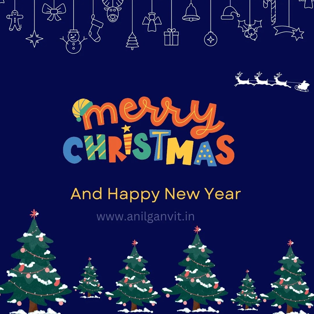 Merry christmas and happy new year wishes images