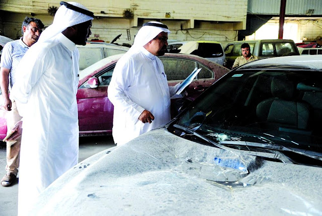 سيارة مخربة في السعودية