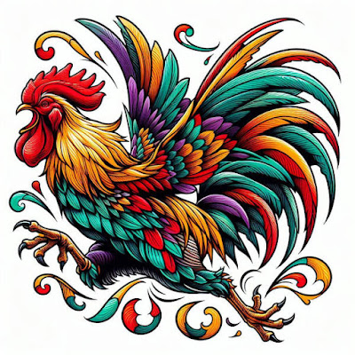 Fighting Rooster Tattoo