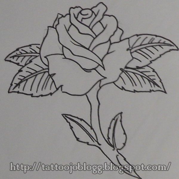 How To Draw A Simple Rose Tattoo Style Step By Step Tutorial