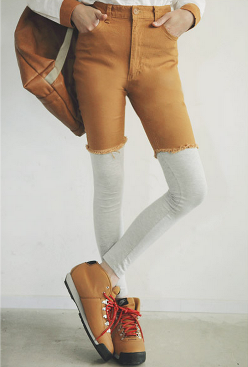 Colored Half Skinnies with Raw Hem