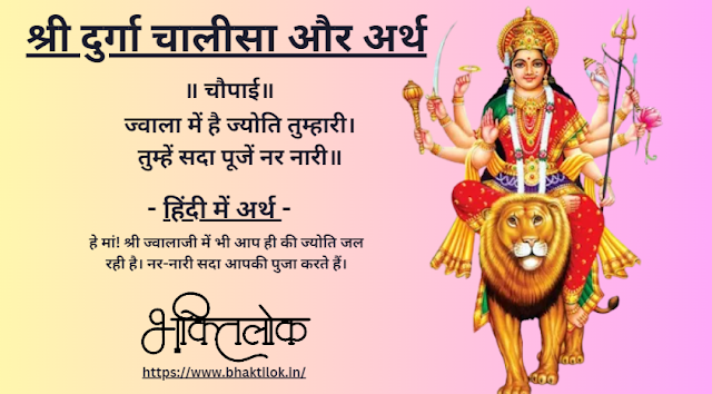 सम्पूर्ण श्री दुर्गा चालीसा और अर्थ में हिंदी में (Durga Chalisa in Hindi) - Bhaktilok
