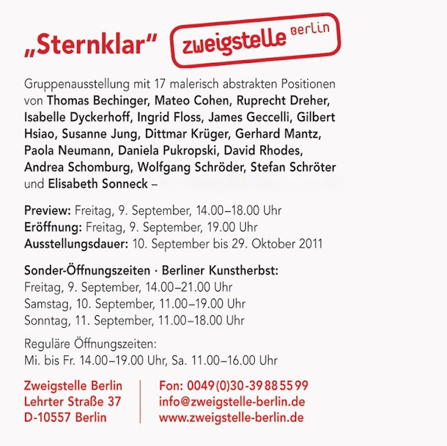 STERNKLAR, a group show about abstract painting in Berlin.