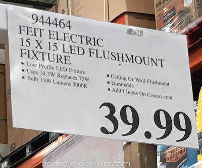 Deal for the Feit LED Flat Panel Light Fixture at Costco