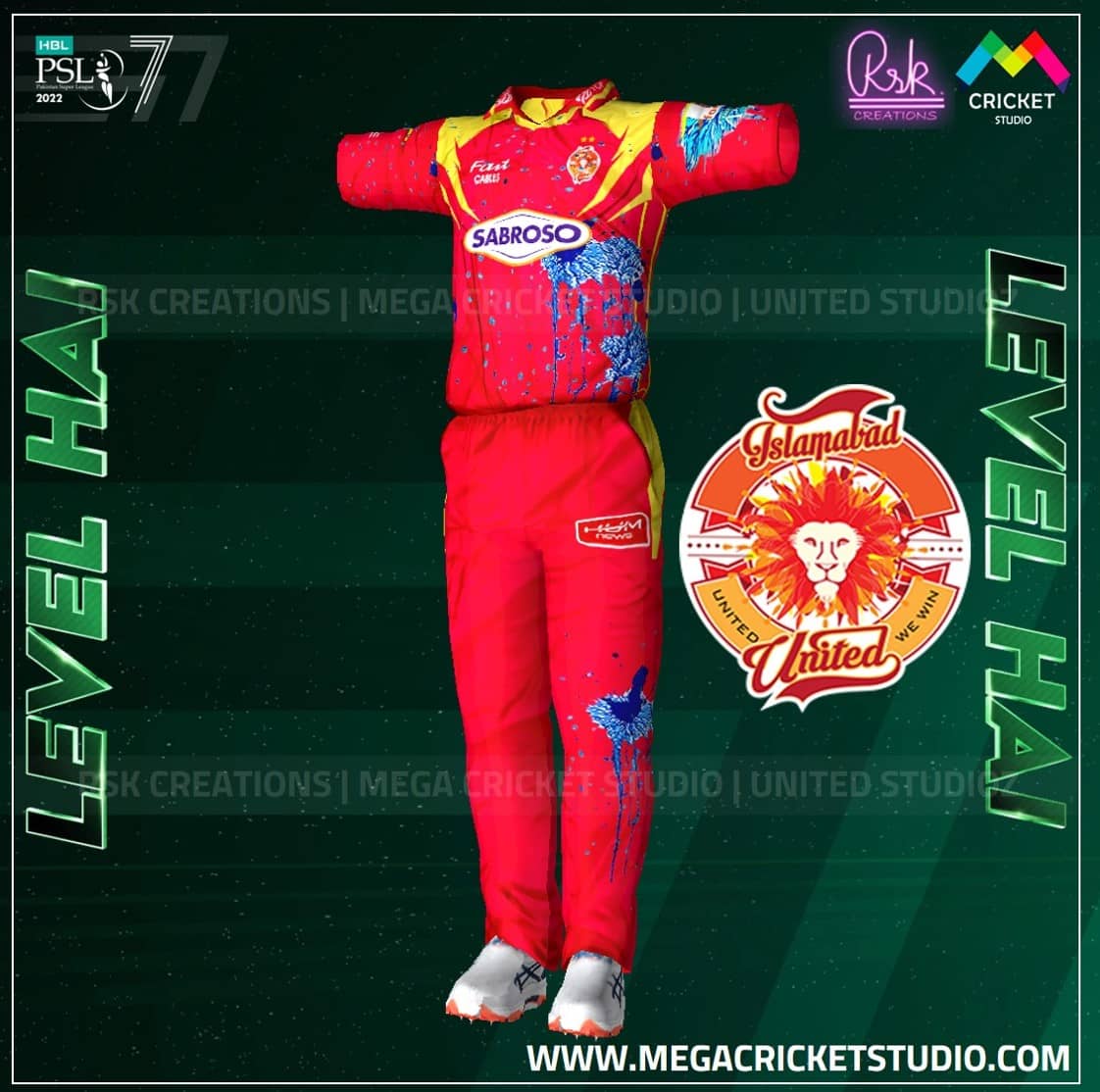 Islamabad United 2022 HD Kit for EA Sports Cricket 07