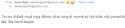 cara membuat link di email dan menambahkan tanda tangan