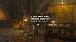 Molduga Monster Medal - An award presented by the monster-control crew in appreciation for defeating every Molduga in Hyrule. It's very fancy and is shaped like the monster it represents.