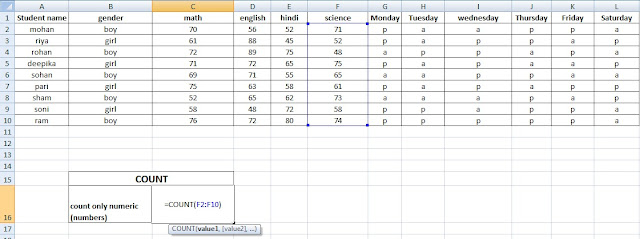 count, counA, countif countifs, how use count Excel Count specific items, items Learn which function use Short step by step, free Excel file written steps