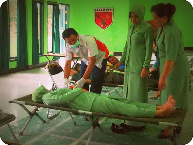 Persit Kodim 1508/Tobelo Gelar Donor Darah