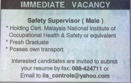 JOB VACANCY IN SABAH: SABAH VACANCY 2014: KOTA KINABALU 