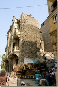 Crumbled building