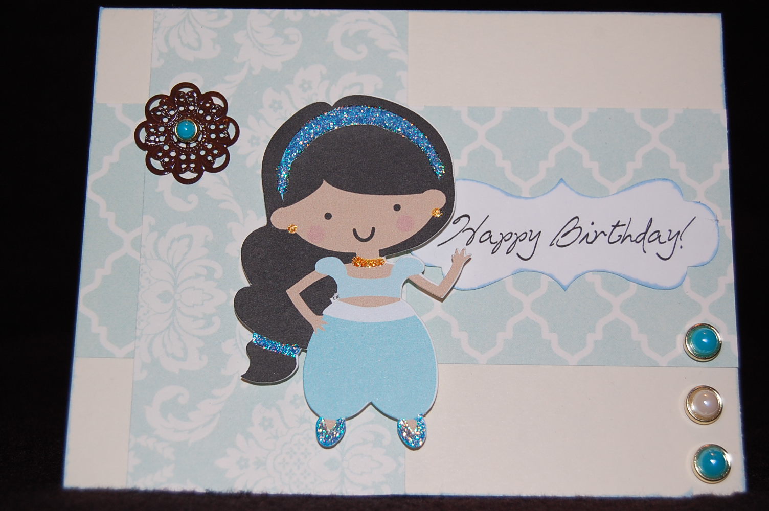 Download The Crafty Touch: Jasmine Disney Birthday Card