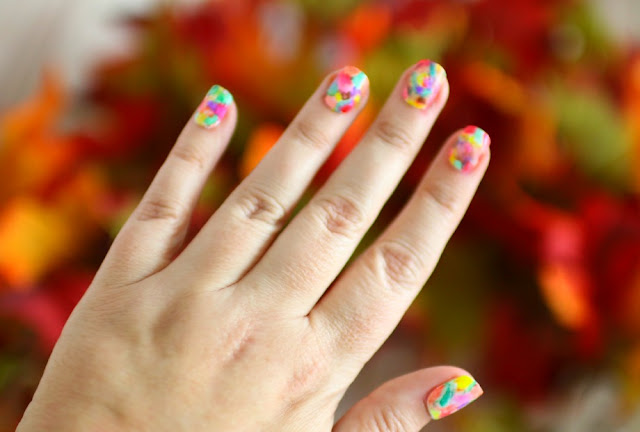 watercolor nails for fall