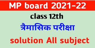 class 12th tremasik exam paper 2022 mp board