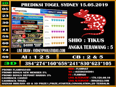  PREDIKSI TOGEL SYDNEY 15.05.2019