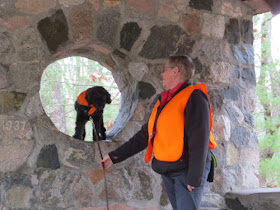 hiker and small dog