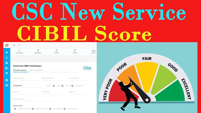Cibil score kaise check kare csc new service 