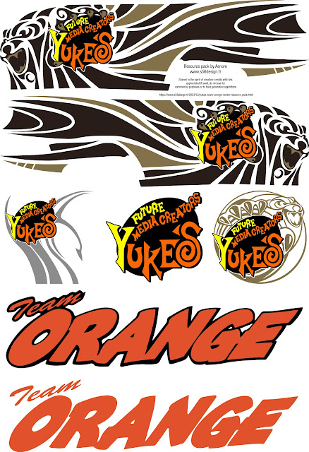 A collection of Team Orange logos and decals vectorized by Aenore