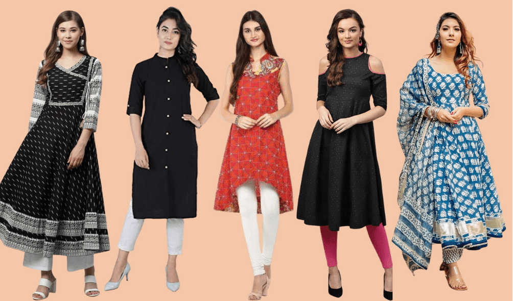 TYPES OF KURTIS FOR LADIES - Hire a Model For Photoshoot in Mumbai