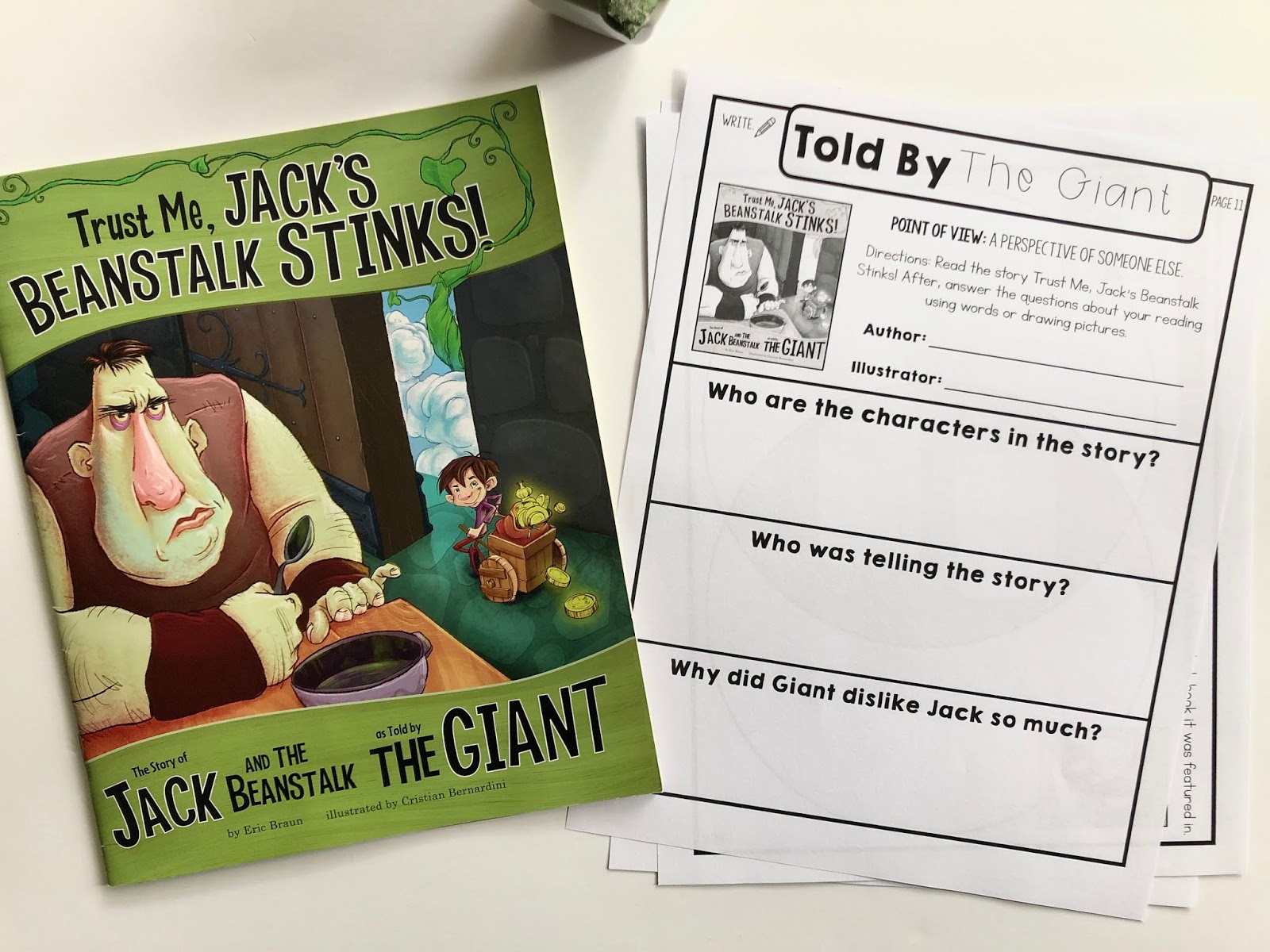 https://www.teacherspayteachers.com/Product/Distance-Learning-Jack-and-the-Beanstalk-ELA-Workbook-5377440?aref=poberjc4