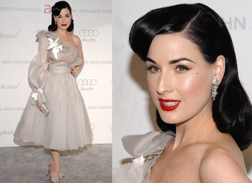 dita von teese hairstyle. dita von teese wedding