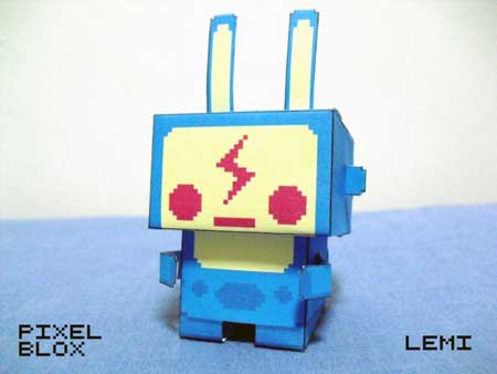 Pixel Blox Lemi Paper Toy