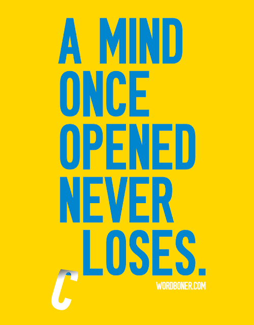 Wordbonerism: A mind once opened never (c)loses