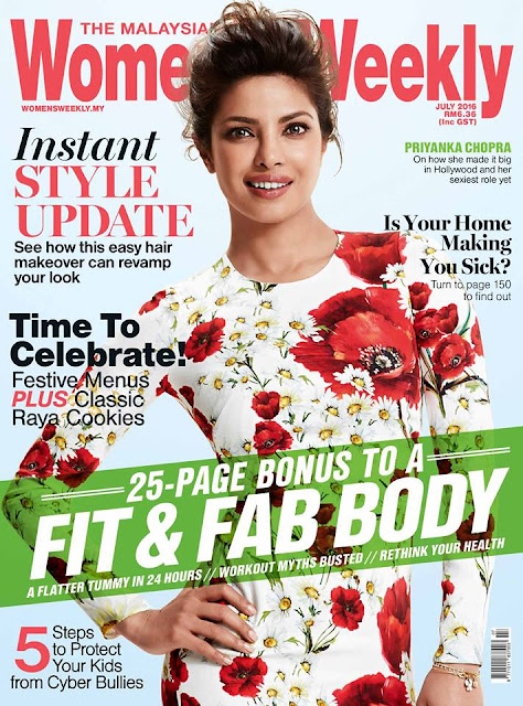 Priyanka Chopra on The Malaysian Women’s Magazine Cover