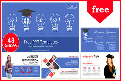 Smart Graduation Hat PowerPoint Templates