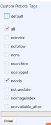 add custom robot header tags in blogspot