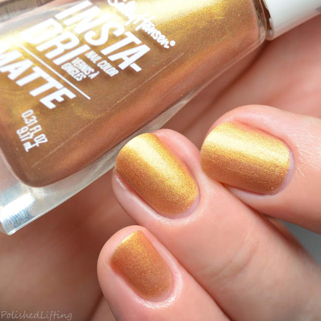 matte gold metallic nail polish