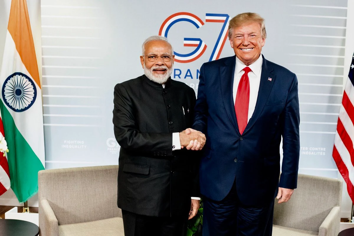 Prime Minister Narendra Modi and US President Donald Trump held talks today on the sidelines of the G-7 Summit in France.