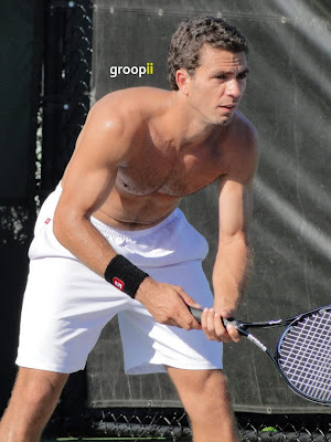 Jean-Julien Rojer Shirtless at Miami Open 2011