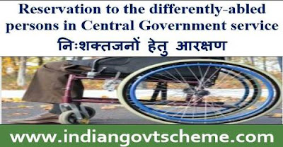 RESERVATION FOR DIFFERENTLY-ABLED PERSONS