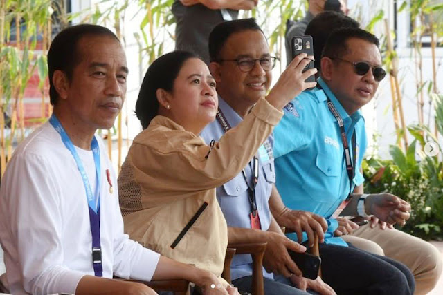 Jokowi menginginkan pasangan calon presiden yang bisa mengurangi polarisasi masyarakat Tawaran Koalisi untuk Hapus Polarisasi, Jokowi: “Saya menerima usulan untuk memasangkan Mbak Puan dan Pak Anies”