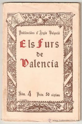 els furs de Valencia