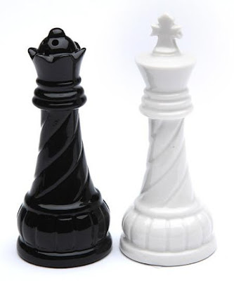 Chess King Queen Salt and Pepper Shaker Set