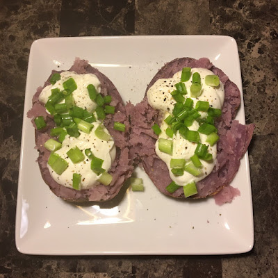 Baked purple potato